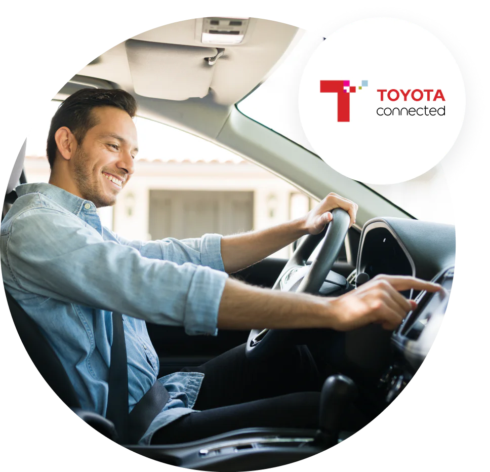 Toyota customer driving a car