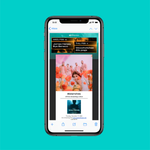 Bandsintown email newsletter