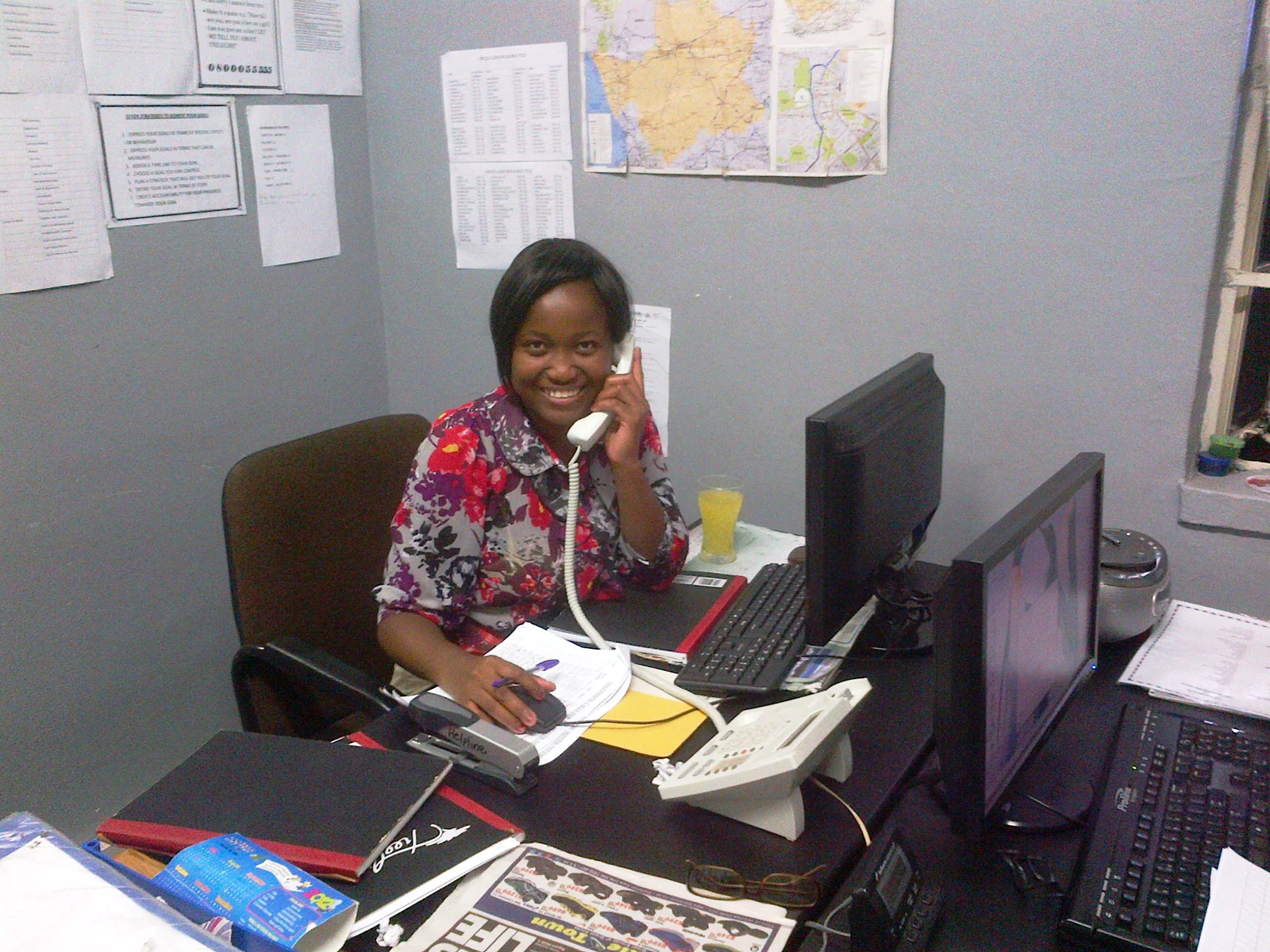 Childline South Africa counselor on phone