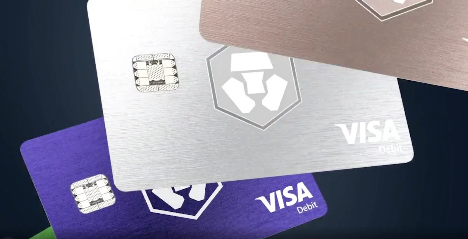 Visa card featuring crypto.com logo