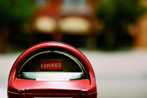 Expired parking meters
