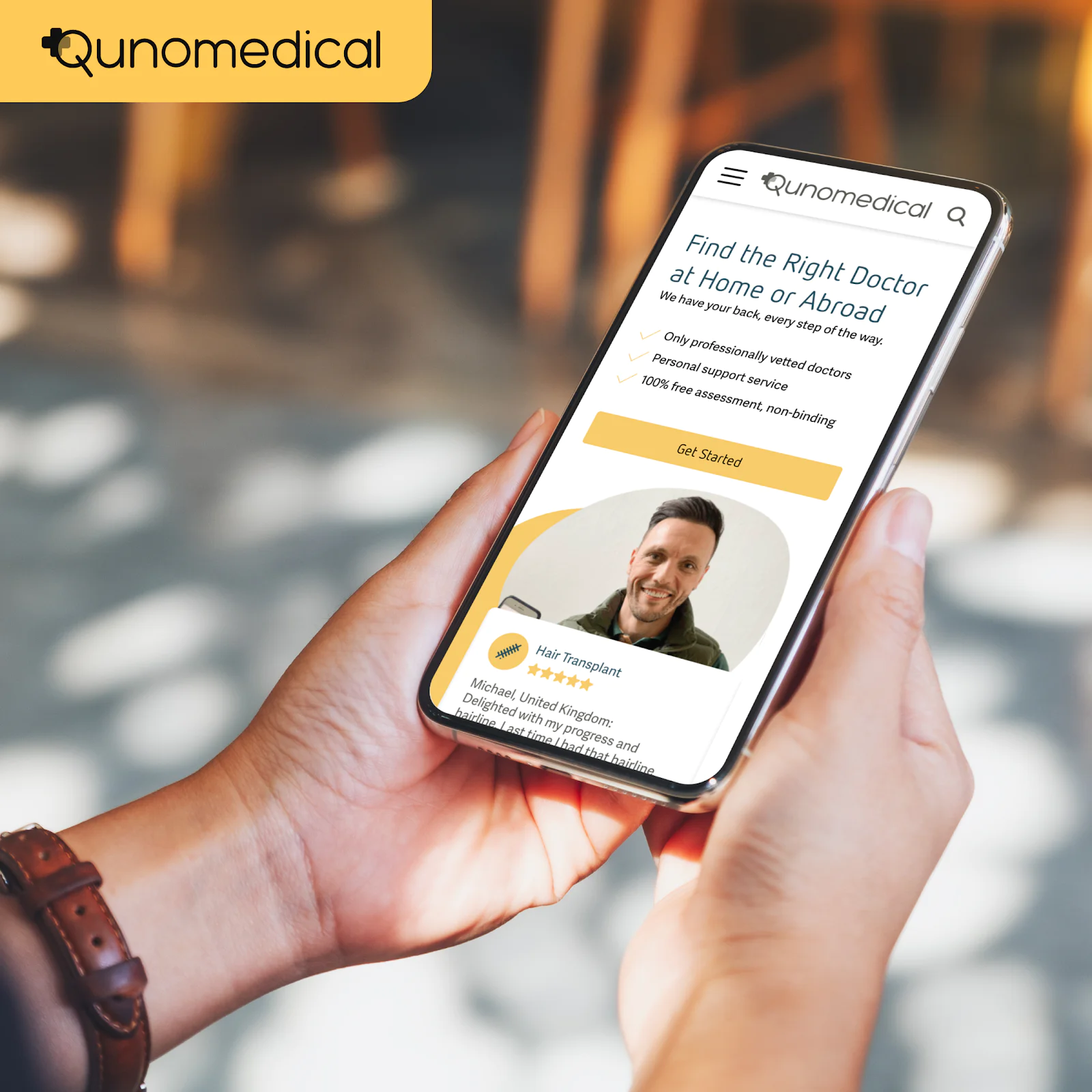 Mobile image of Qunomedical platform