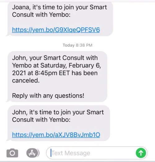 Yembo consult notification 